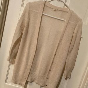J Crew women's knit sweater. Size S. Cream. Lightweight. Excellent condition.